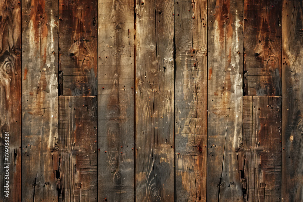 Poster old wooden background. created with generative ai technology.