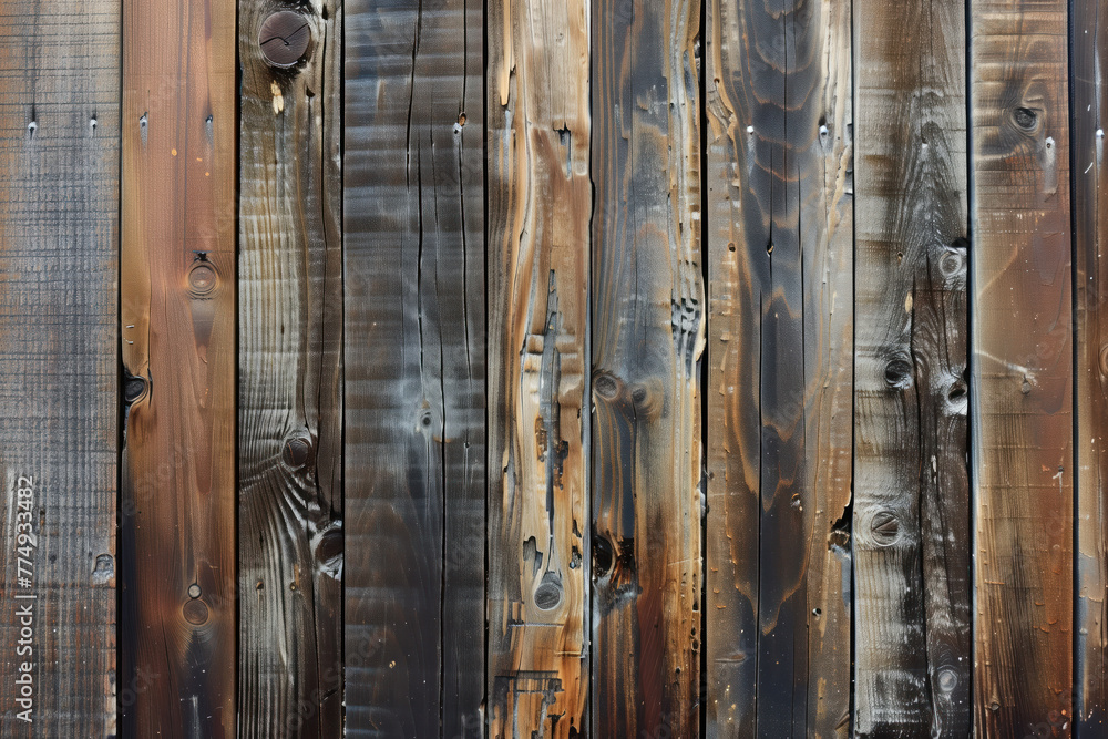 Poster old wooden background. created with generative ai technology.
