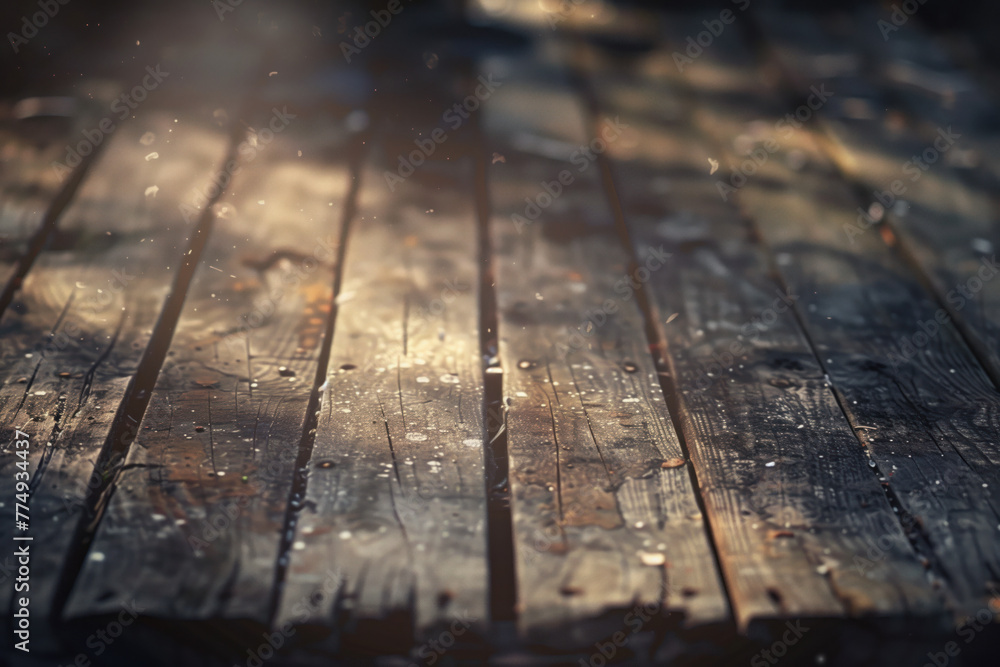 Poster old wooden background. created with generative ai technology.