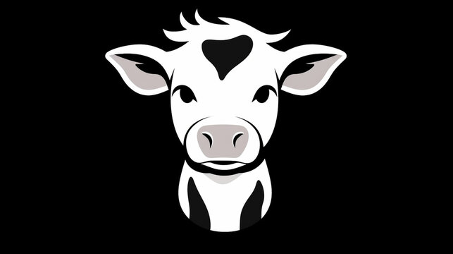 recommend clip art: baby cow smile cute funny , flat icon сreated with Generative Ai