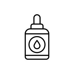 Obraz premium Ink bottle outline icons, minimalist vector illustration ,simple transparent graphic element .Isolated on white background