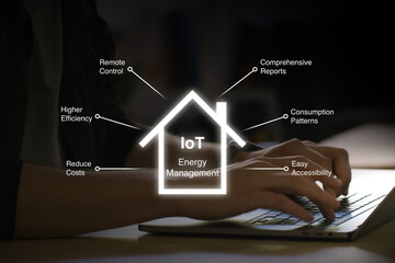 Internet of Things IoT in the Energy Management and a concept for the benefits, reduce costs,...
