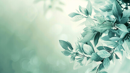 Tranquil nature-inspired background featuring soft foliage, providing a serene backdrop for presentations.