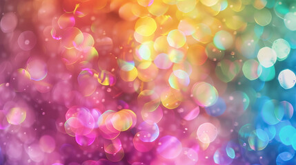 Whimsical rainbow gradient backdrop with vibrant colors, injecting joy into presentations. - obrazy, fototapety, plakaty