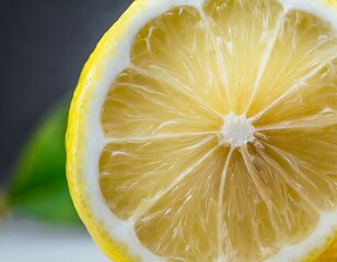 lemon closeup close up close-up cut half macro