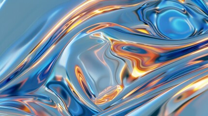 3d concept shiny liquid flow pattern background, in the style of distorted figuration