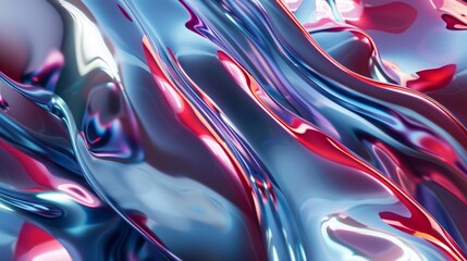 3d concept shiny liquid flow pattern background, in the style of distorted figuration