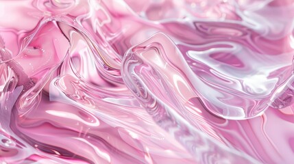 Obraz premium 3d concept shiny liquid flow pattern background, in the style of distorted figuration