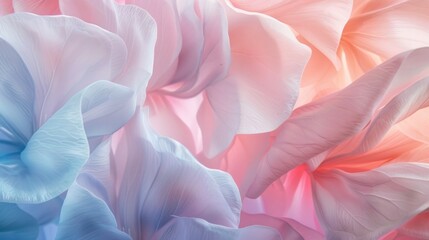 Silky pastel-colored petals for a blossoming background banner.
