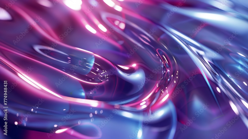 Poster 3d concept shiny liquid flow pattern background, in the style of distorted figuration