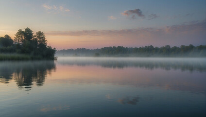 sunrise over the lake