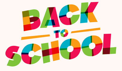 Back to school banner modern typography cute style memphis background for poster, post social media vector 10 eps