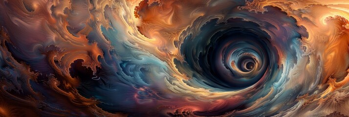 An immersive 3D background of otherworldly tunnels and vortexes, swirling in a cascade of ultra-vivid colors and ethereal textures - obrazy, fototapety, plakaty