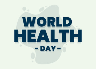 Vector world health day illustration logo design  vector, Simple illustration of health day with flat colors