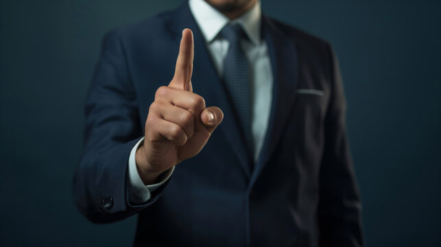 Business leader making a point