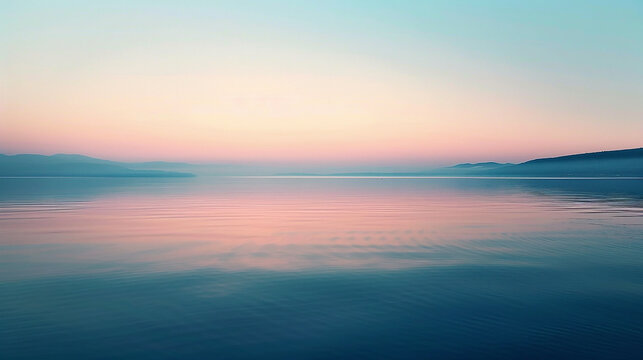 A tranquil gradient, transitioning from dawn's blush to dusk's indigo.
