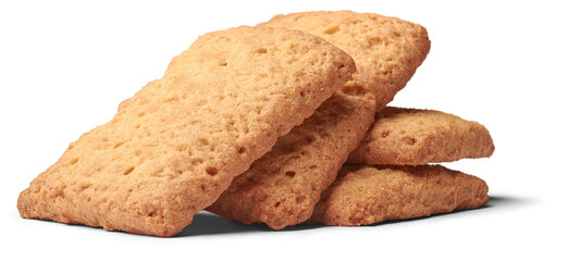 baby rusks or biscuits isolated white background, snack for infants transitioning to solid food...
