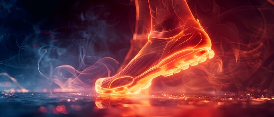 Heel Tendon Inflammation and Plantar Fasciitis: Causes and Treatment. Concept Orthopedic Conditions, Foot Health, Inflammation, Treatment Options, Heel Pain