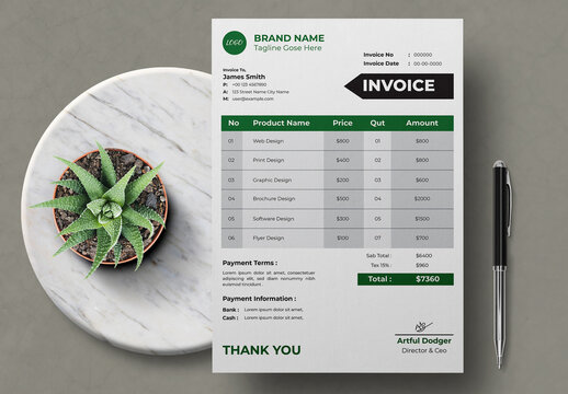 Clean Invoice Layout