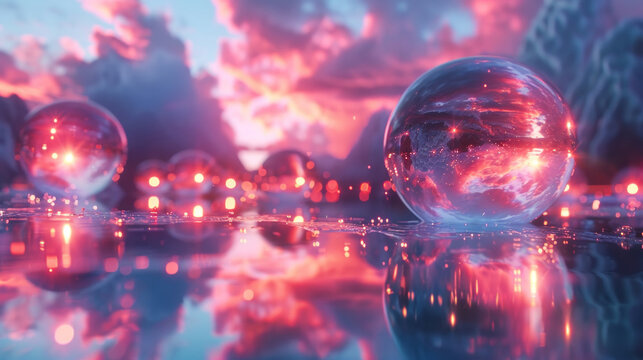 Una sfera digitale che brilla con un design d'interfaccia avanzato sullo sfondo di un circuito high-tech, rendering 3d olografico - Powered by Adobe