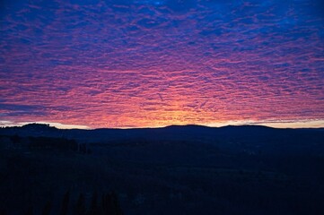 Spectacular Winter Sunrise in Umbria Italy