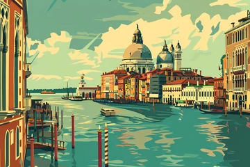 Fotobehang Venice, Italy. The lagoon and its historic palaces.  © Cristiano