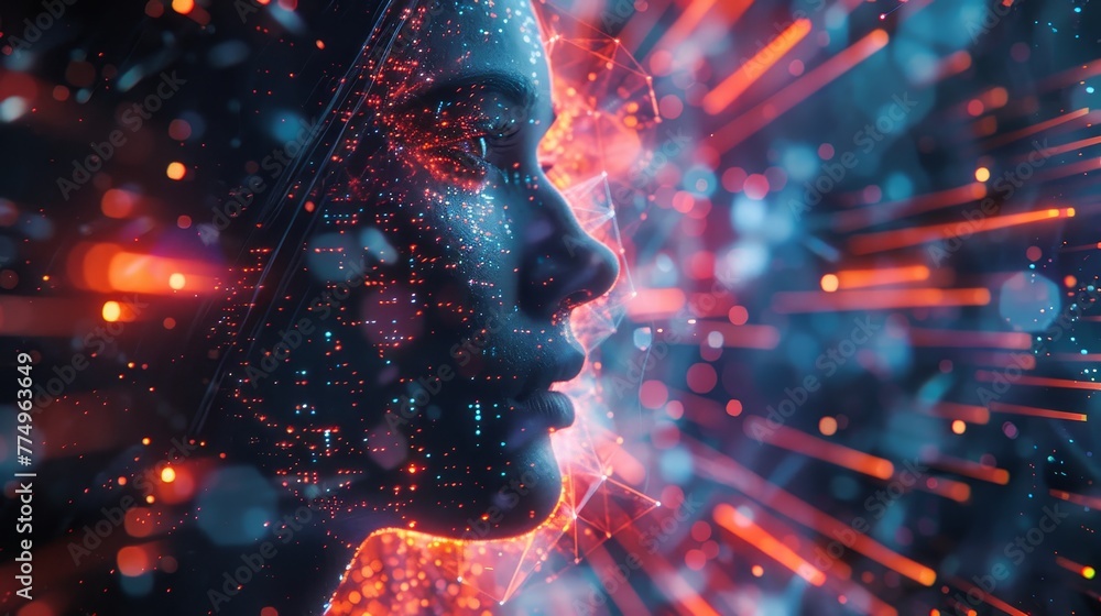 Poster a surreal wireless connection enabling telepathic communication