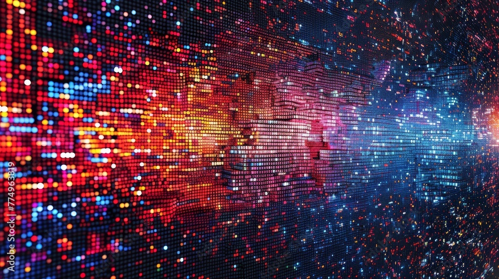 Poster a tapestry of pixels weaving the fabric of software engineering