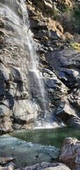 Beautiful local waterfall in Italy