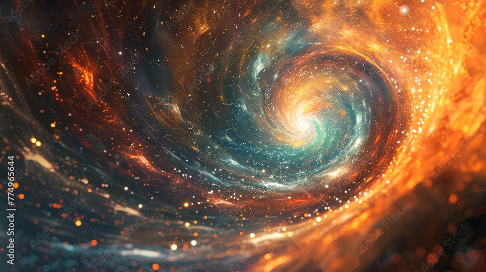Poster an abstract screen pulsing with the energy of cosmic creation