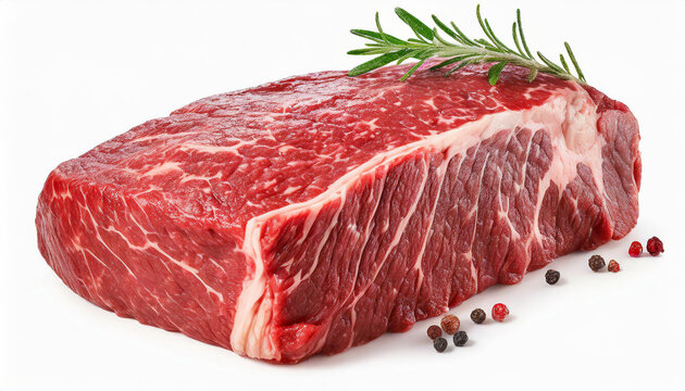 Wagyu raw meat isolated on black background. Fresh marbled beef steak. Tasty and organic food.