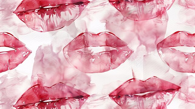 Silk Waves with Kiss Marks