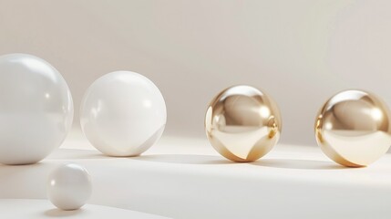 Yin Yang Elegance in White and Gold