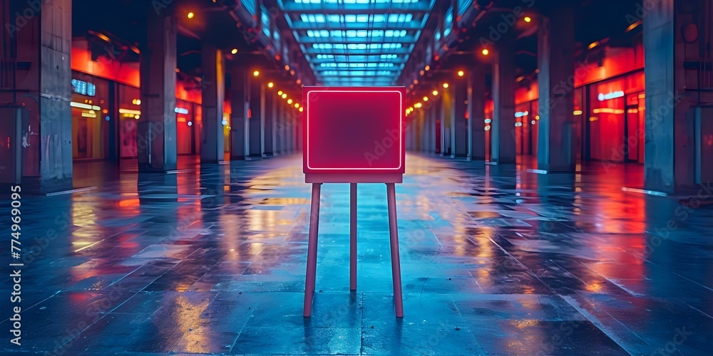 Poster blockchainpowered global voting system ensures secure and futuristic approach to voting. concept blo