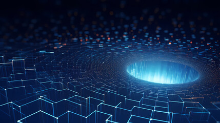 Obraz premium Grid abstract technology background for big data concept