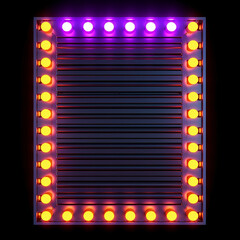 LED NEON PANEL LIGHTS METAL GRILLES ON ISOLATED BACKGROUND сreated with Generative Ai