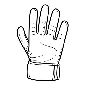 Stylish glove outline icon in vector format for fashion designs.