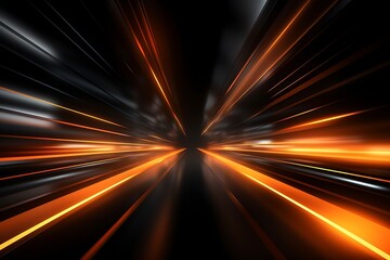 Fototapeta na wymiar Futuristic speed motion on the road with motion blur