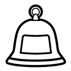 Elegant bell outline icon in vector format for notification designs.