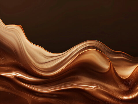 Chocolate background texture brown milk wave liquid cocoa cream swirl choco abstract dark coffee. Texture flow chocolate background gradient splash pattern color satin ripple creamy syrup silk spread 