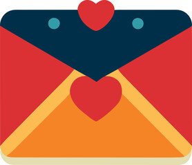 wedding card, icon colored shapes