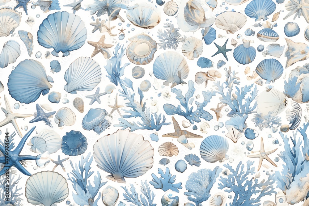 Poster the image is a colorful and vibrant display of various sea creatures