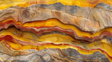 Psychedelic patterns of bright yellow red and orange hues dancing across the surface of a natural...