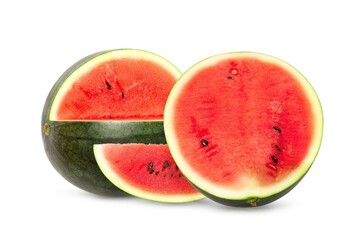 watermelon isolated on white background, clipping path, full depth of field