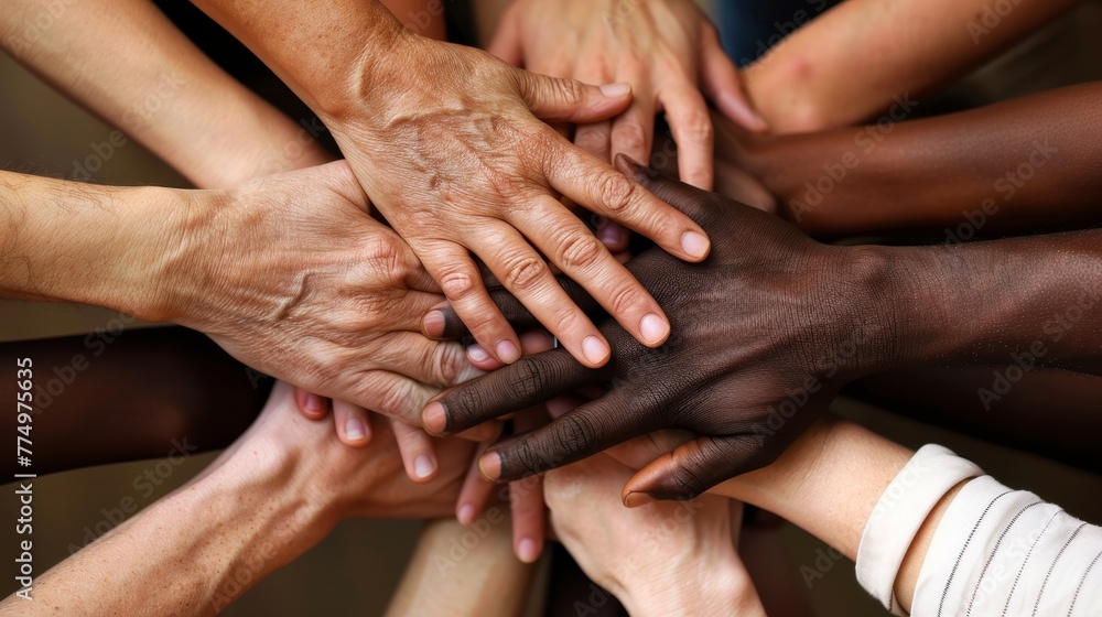 Poster a message of hope and unity in times of struggle ai generated illustration