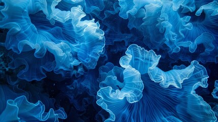 A mesmerizing underwater world with vibrant shades o AI generated illustration - obrazy, fototapety, plakaty