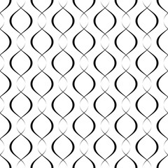 Vector seamless texture. Modern geometric background with wavy lines. - 774980838