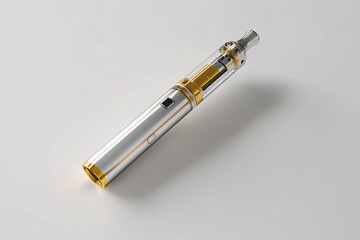 a silver and gold electronic cigarette