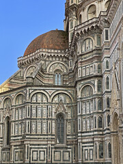 Florence Duomo, Italy. Detail of Santa Maria del Fiore cathedral.