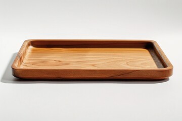 a wooden tray with a handle